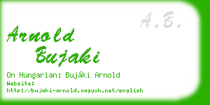 arnold bujaki business card